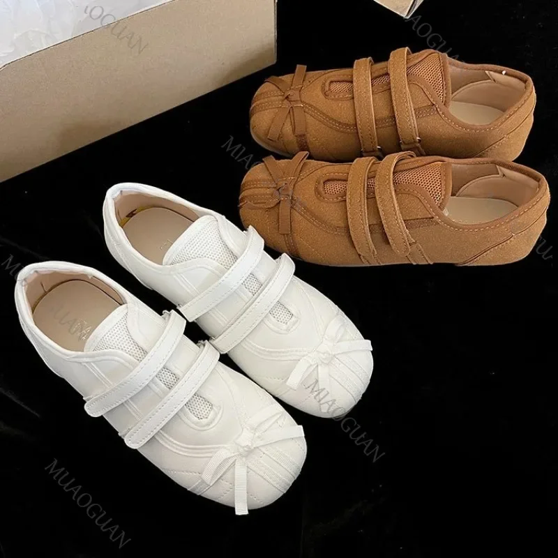 

Женская обувь на плоской подошве, новое платье с бантом на мягкой подошве, весенне-летние балетки, женская обувь в стиле ретро, обувь Мэри Джейн для отдыха с бабочкой