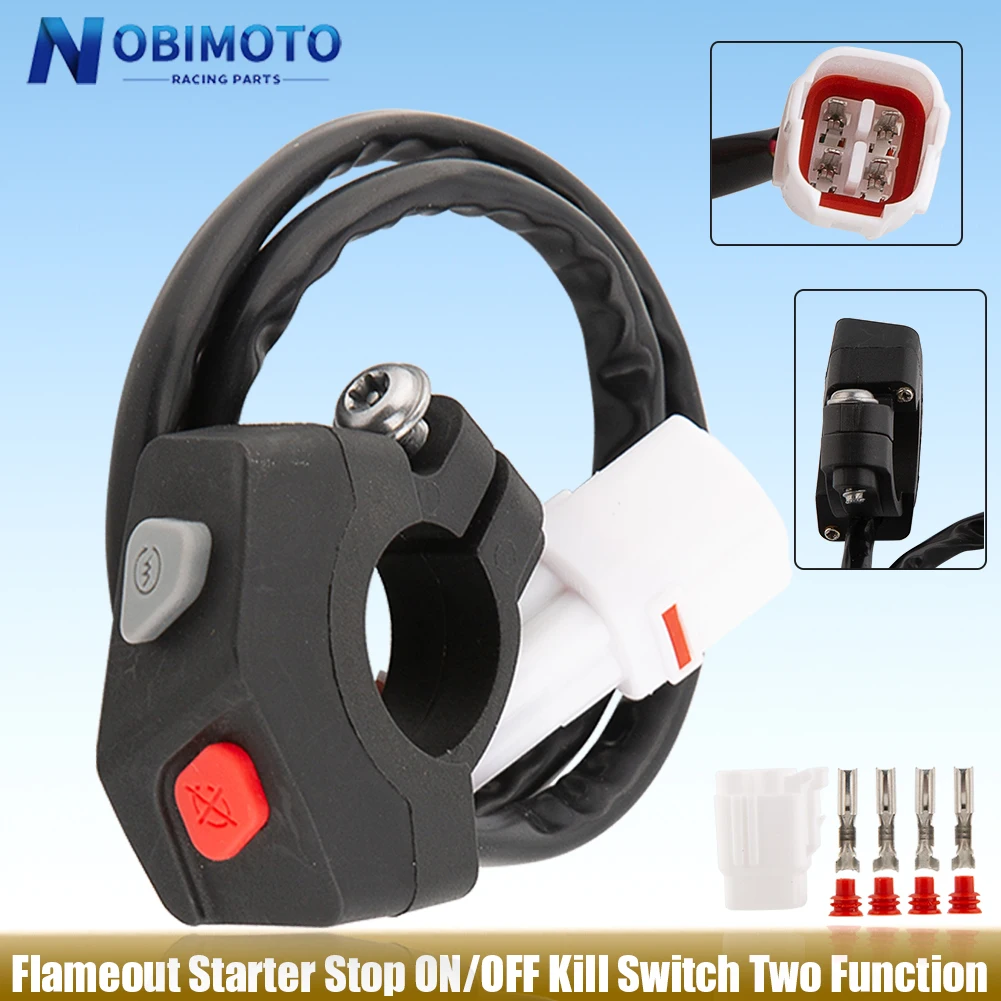 Universal Electric Flameout Starter Stop ON/OFF Kill Switch For KTM EXC-F SXF XC TE FE FX Motorcycle Two Function Switch Button