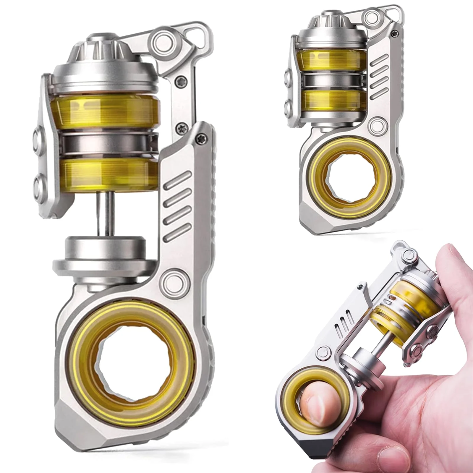 Fidget Slider EDC ADHD Tool Executive Desk Toy Keep Focus Anxiety Relief Cool Fidget Toy For Men PEI Titanium Stainless Steel