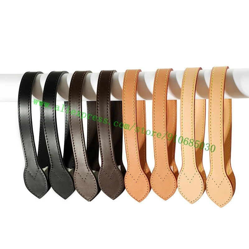 1 Pair Genuine Calfskin Handle Strap Replacement For Designer Nevverful Women Tote Lady Handbag 1.8cm Width 4 Colors