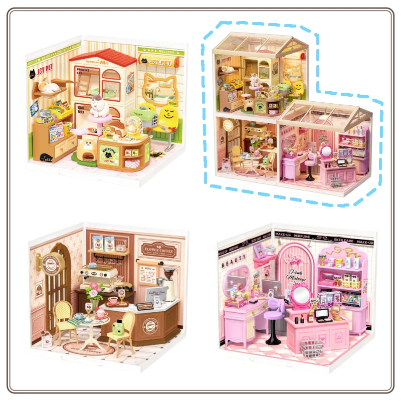 

Оригинальные игрушки Rolife Super World: Набор для сборки миниатюрных предметов для торгового центра, пластиковые модели, подарок для детей, сувениры для гостей