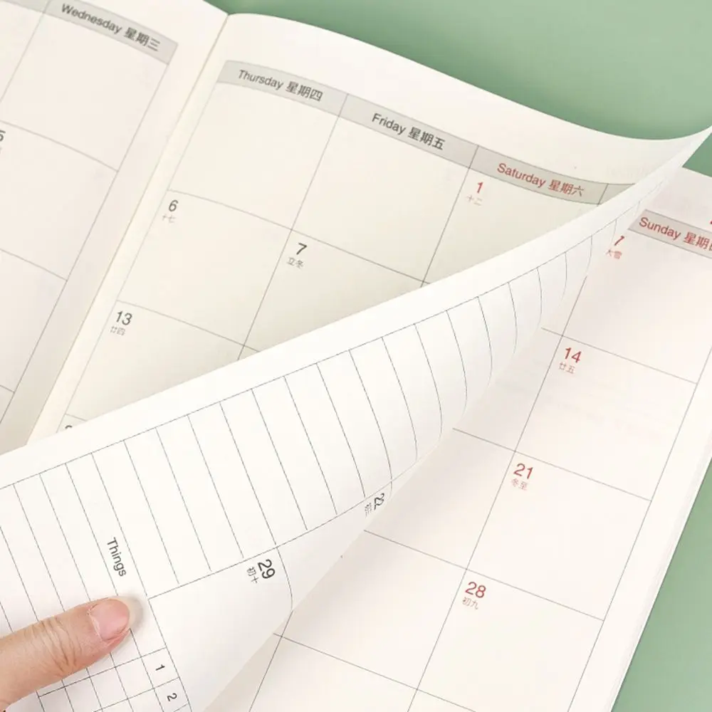 A4/A5 2025 Planejador Notebooks Papel Grosso Eficácia Dia/Semana/Ano Agenda Planejador Bloco de Notas 84 Pagas Livro de Datas Prático