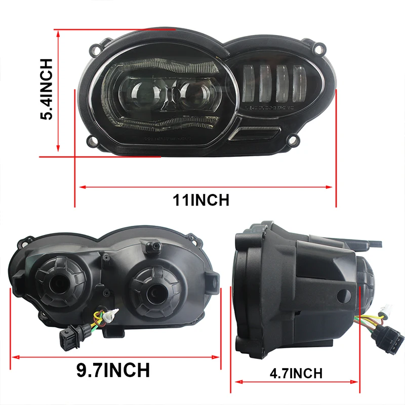 Pro BMW R1200GS LED světlomety R 1200 GS 2005-2012 R 1200GS ADV dobrodružství 2006-2013 R1200 GS motocykl světel odpovídat mazat chladič