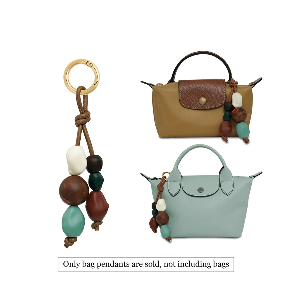 HOLIN Beads Bag Charms for Long Champ Series Bags Stylish Keychain Accessory for Handbags,Purses,and Backpacks Bag Pendant