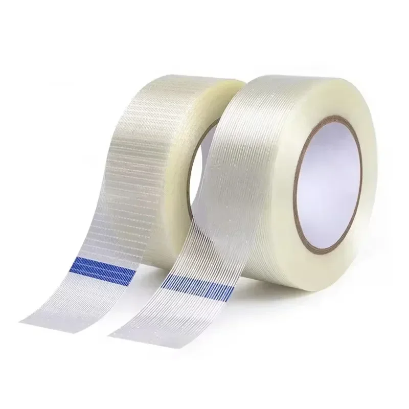 50M/R Width 10-100mm Transparent Fiberglass Tape Heavy Duty Fiberglass Reinforced Tape for Bundling Reinforcing and Palletizing