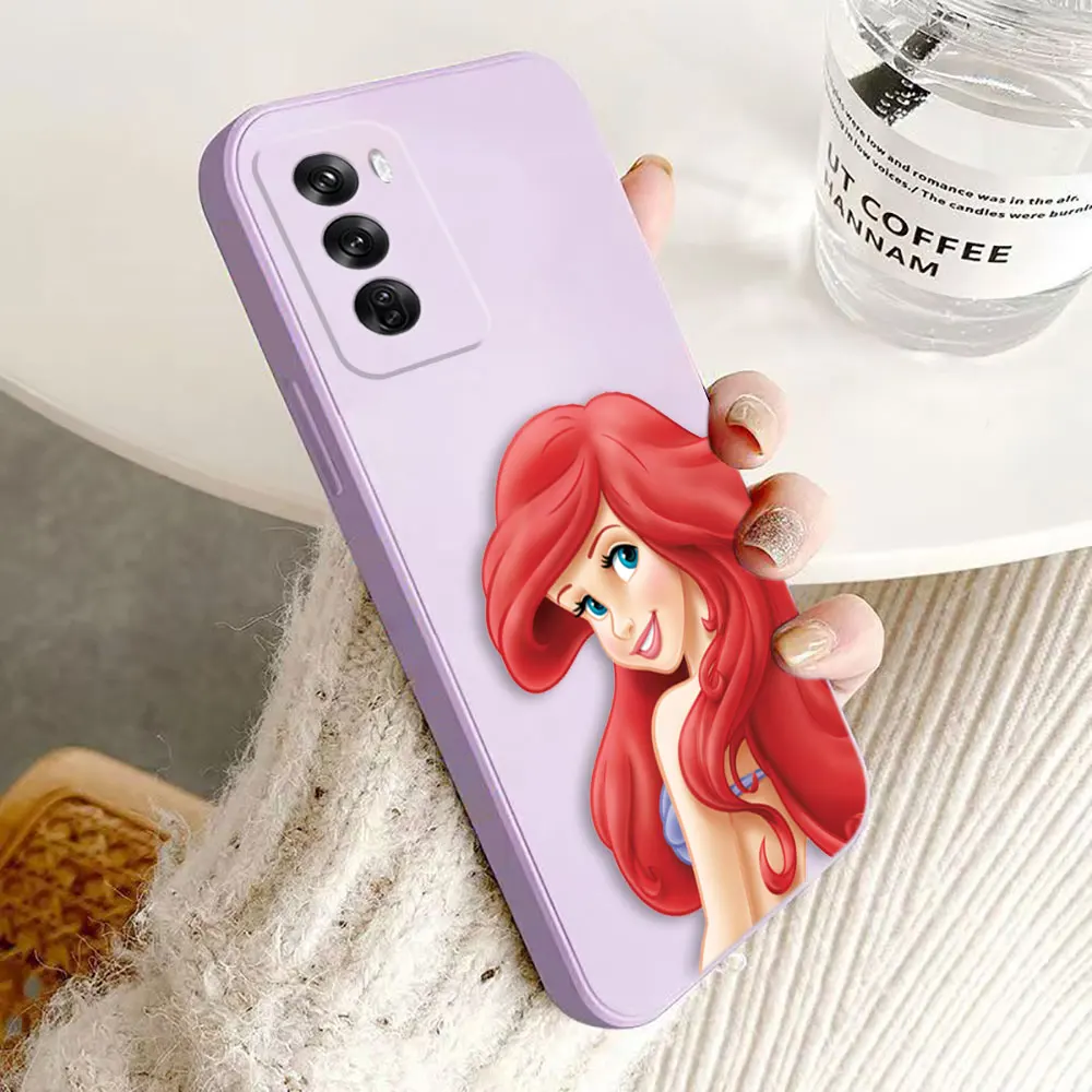 Disney Mermaid Princess Ariel Cover Phone Case For OPPO REALME 5 6 6S 7 7I 8 8I 9I 10 11 PRO PLUS 5G Color Soft Silicone Case