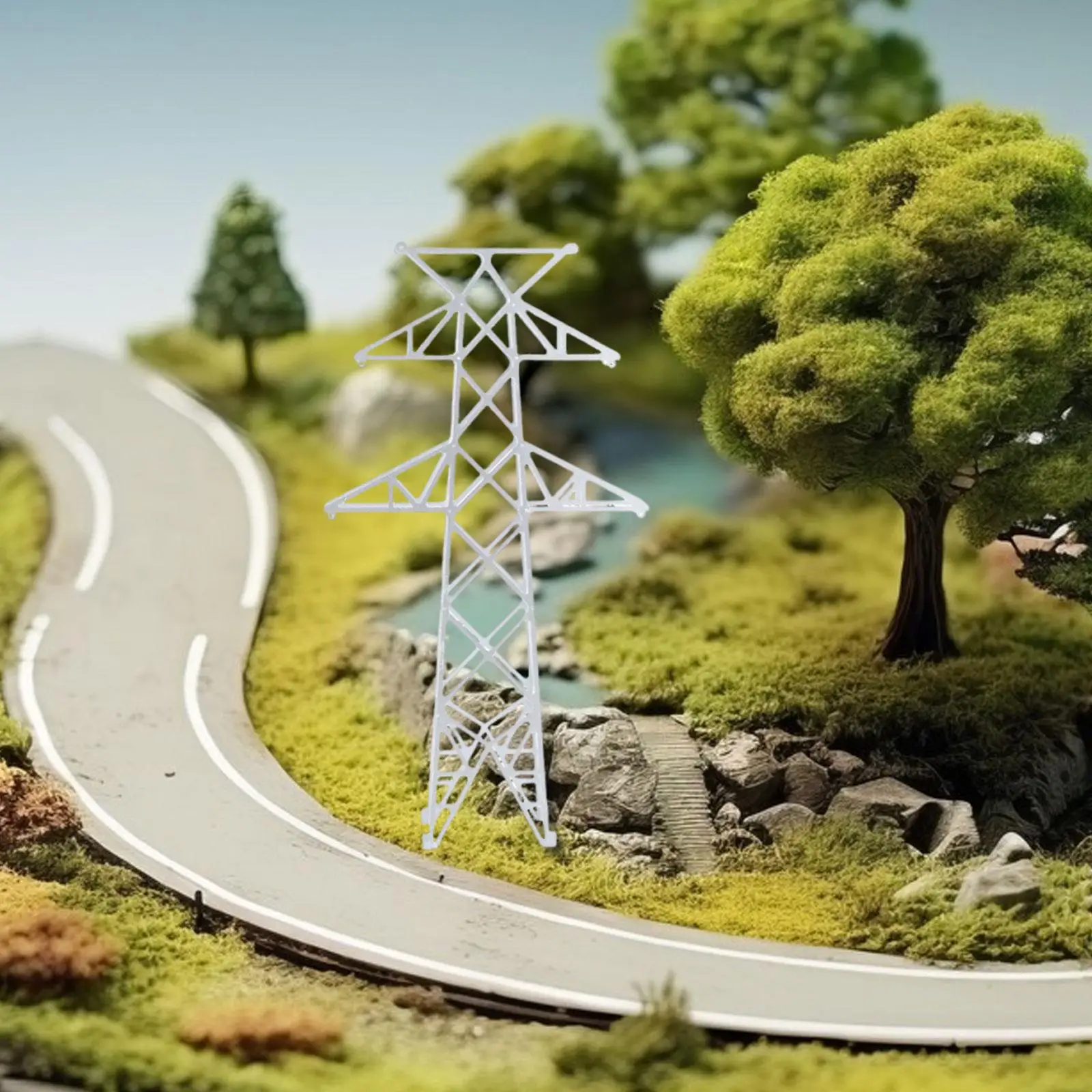 

1:160 Модель Power Tower Декор Многофункциональная фотореквизит Пейзаж с ландшафтным дизайном