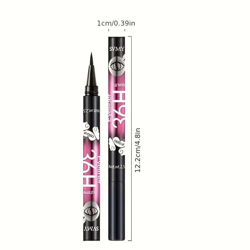 12er-Packung der meistverkauften schwarzen Flüssig-Eyeliner, langanhaltend und wasserfest, Exquisite Cosmetics._voghion.com
