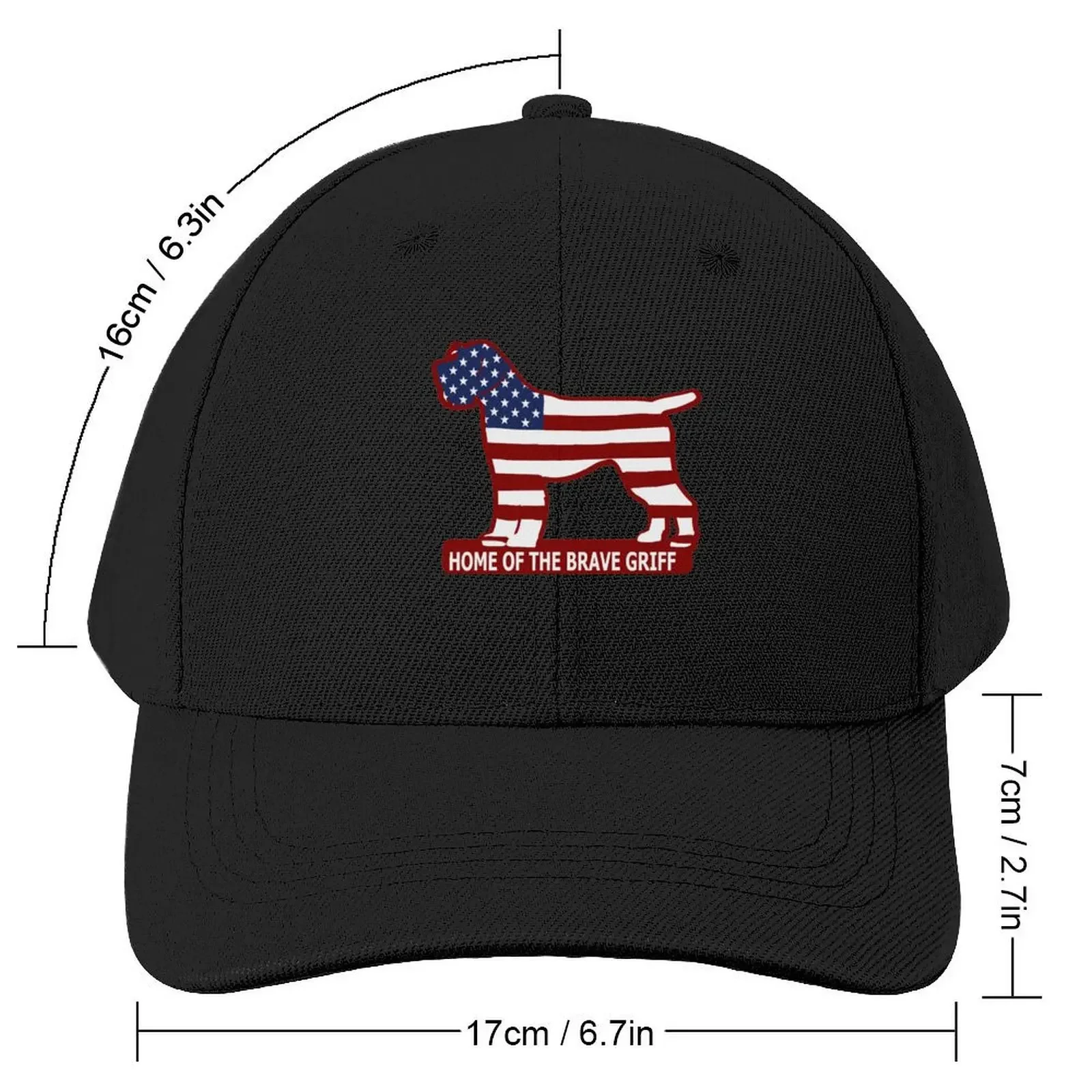 PATRIOT GRIFF Baseball Cap black custom Hat Woman Men's