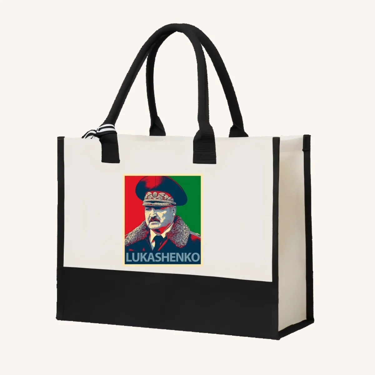 ألكسندر لوكاشينكو 2026 وصل حديثًا حقيبة حمل عصرية واسعة وقابلة لإعادة الاستخدام بنمط طباعة 2 نغمة شديدة التحمل بكتف كبير #4