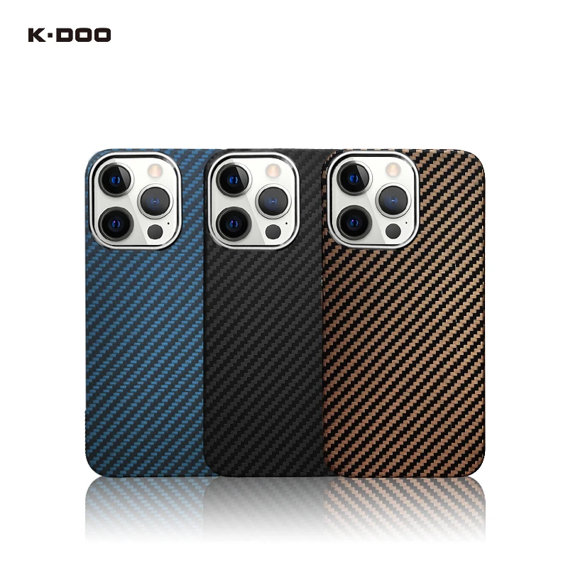 KZDOO K-DOO Case Kevlar Wireless Charge Fiber Protective Luxurious Cover Phone Case for iPhone 16 15 14 13 12 Pro Max Plus Cover