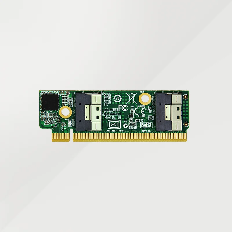 For PCIe 4.0 X16 To SlimSAS 8654 U.2 Extension Adapter Card 1U GPU Independent Graphics Transfer Riser