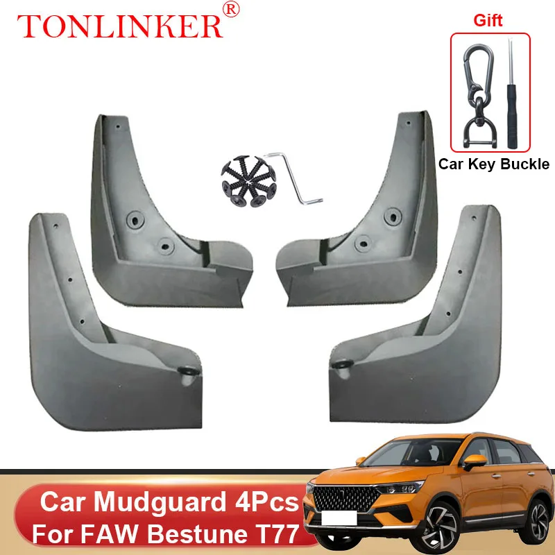 

Car Mudguard For FAW Bestune T77 2020 2021 2022 2023- Front Rear Mud Flaps Semi-Rigid ABS Platic Splash Guards Mudflaps 4Pcs Set