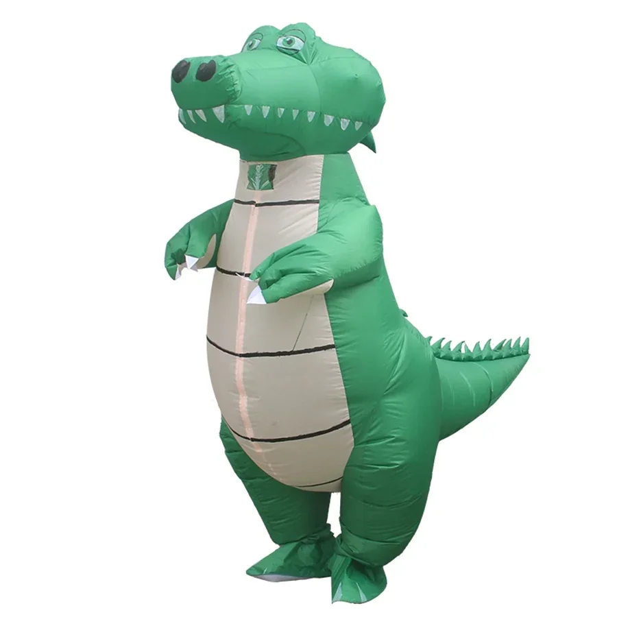 

2025 Halloween Costume gonflable Crocodile pour adultes, pourim, mascotte d'halloween et de noël, Costume de Cosplay de fête