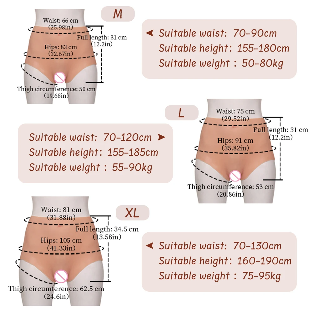 Silicone Realistic Fake Vagina Pants Cosplay Underwear Crossdressing Drag queen women Panties Crossdresser Transgender Gay