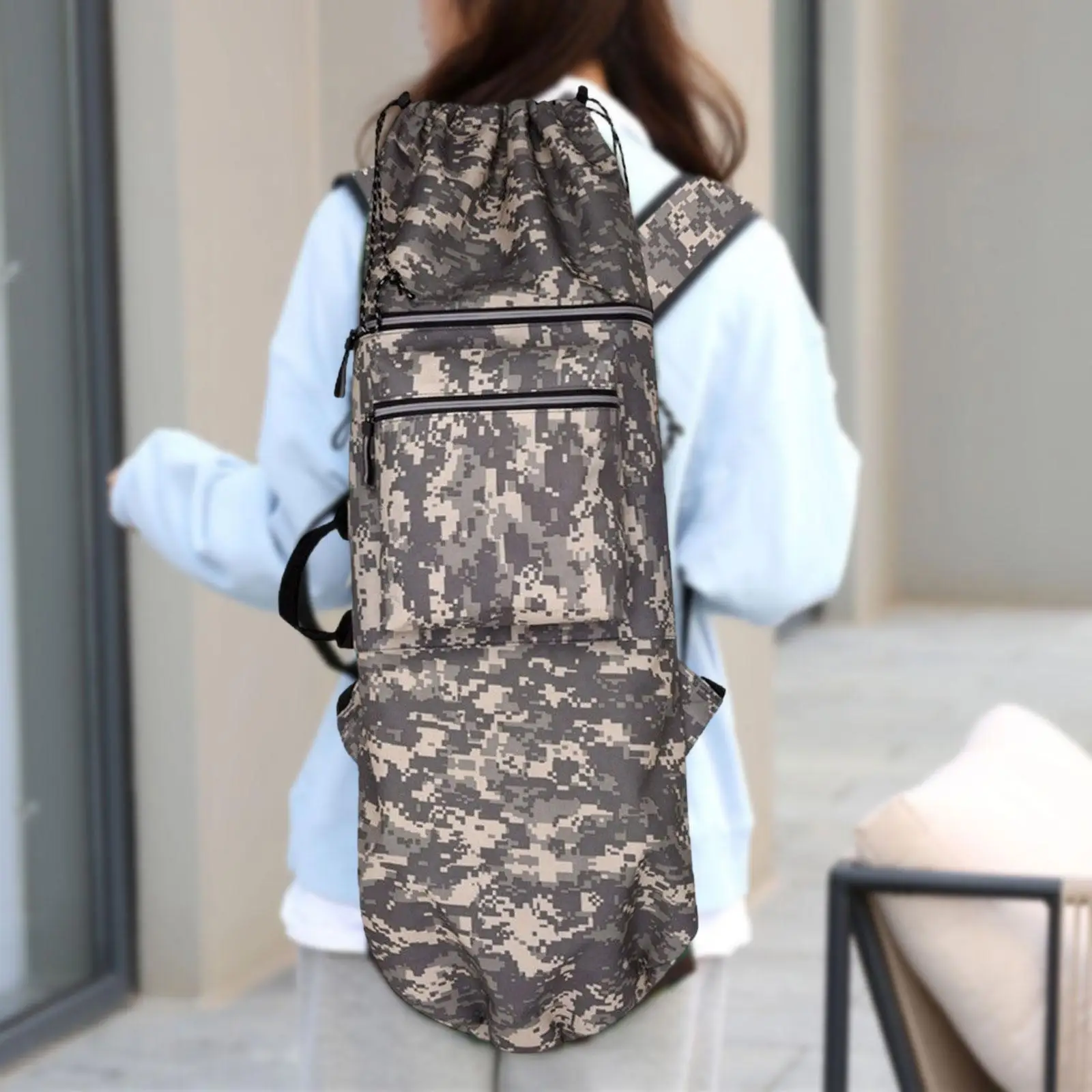 Skateboard Bag Skateboard Backpack Portable Surfboard for Men Women Multifunctional Lightweight Gym Bag Longboard Carry Case