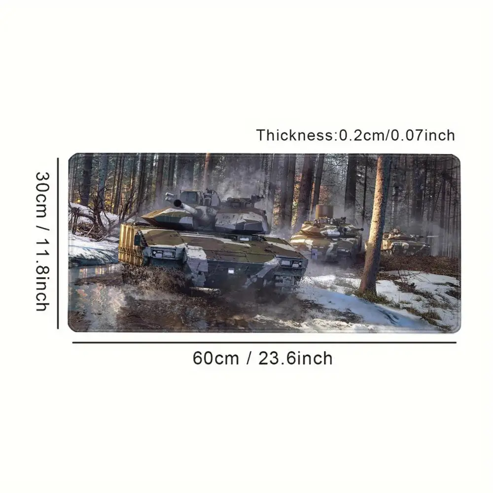 Popular Video Game War T-Thunder Mousepad Large Size Office Desk Protector Mat Rubber Anti-Slip Hd Printing Mouse Pad Desktop