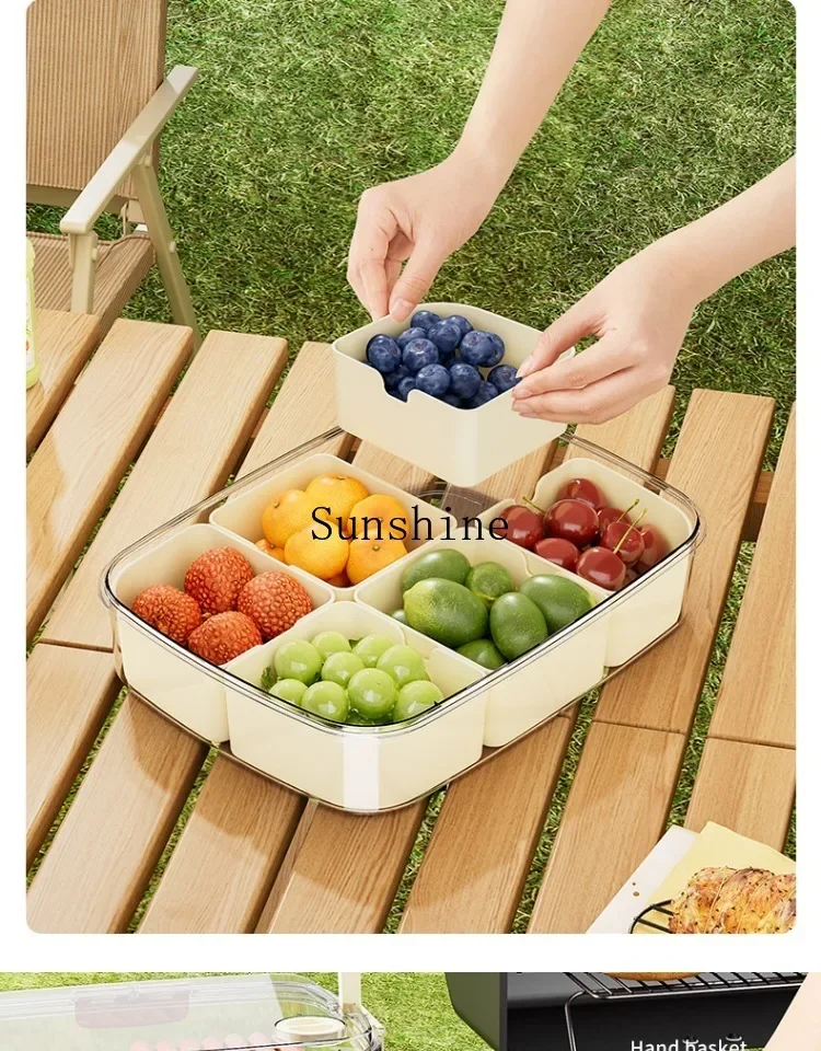 Food grade bento box portable outdoor camping picnic fruit storage