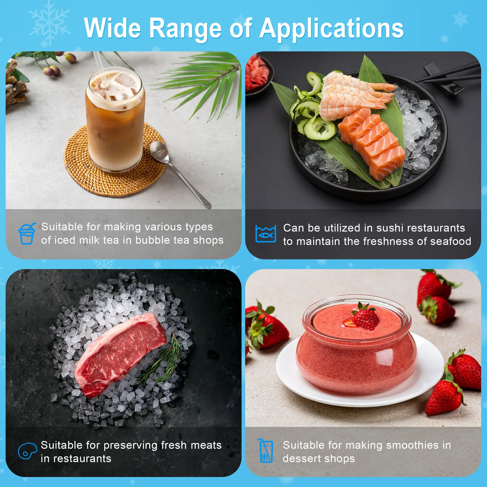 ماكينة حلاقة كسارة الثلج الكهربائية ماكينة صنع مخروط الثلج ماكينة حلاقة الثلج 143 رطل باردة