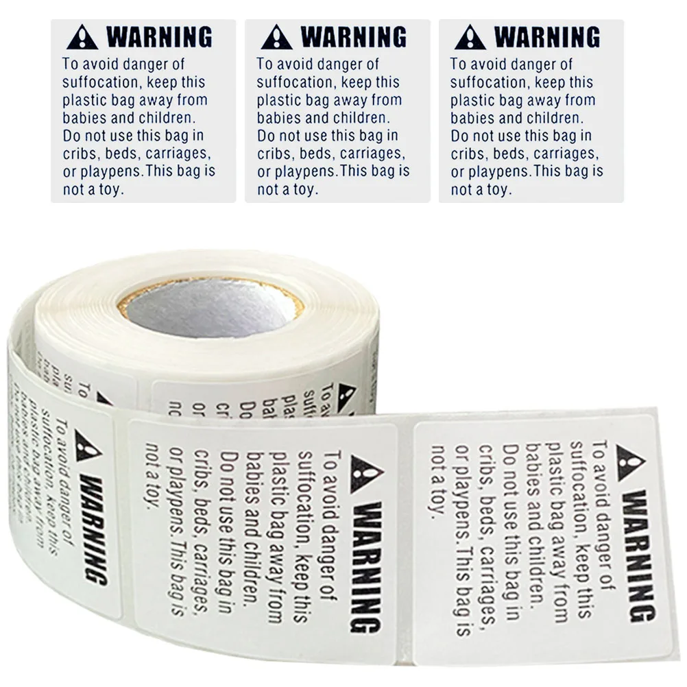 1 Roll of Suffocation Warning Labels Self-adhesive Suffocation Warning Suffocation Warning Stickers Shipping Suffocation