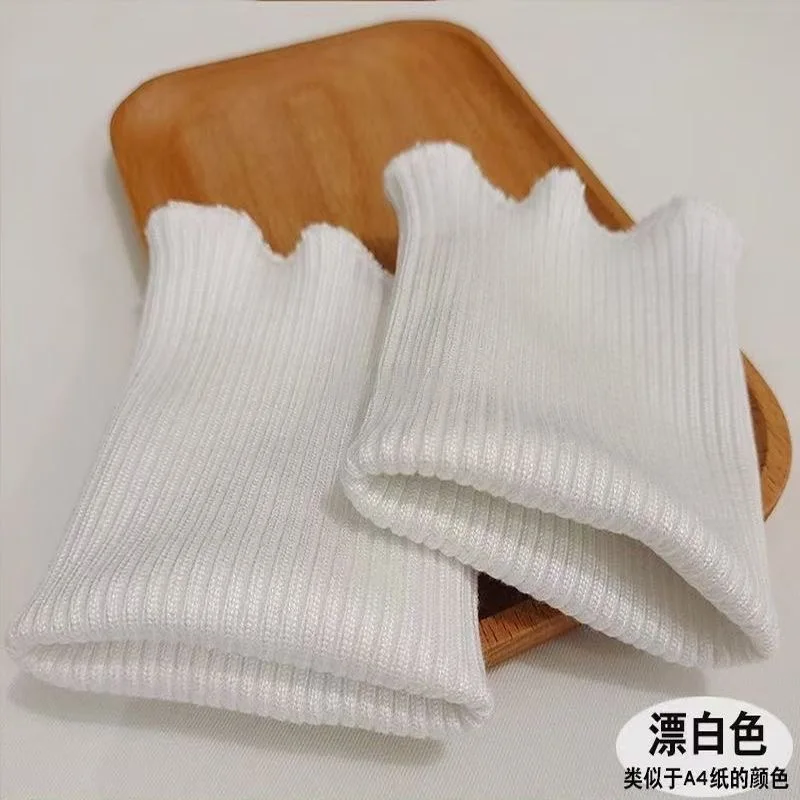 Down jacket threaded cuffs knitted trousers elastic closed denim sweatpants legs extended edges children's windproof accessories