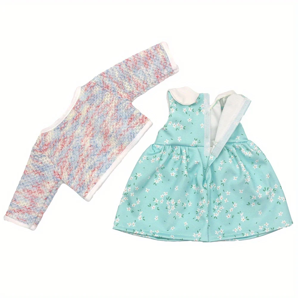 1 set of pink-blue gradient unicorn skirt doll clothes for 18-inch (45.7cm) doll girls. Suitable for American dolls