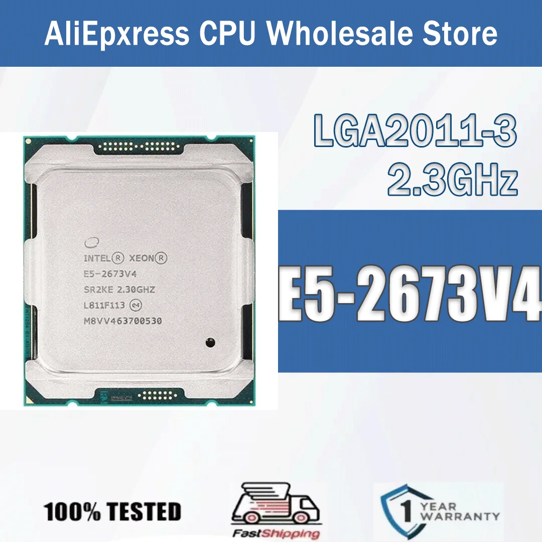Intel xeon E5-2673V4 2.3ghz 20 núcleos 40 threads e5 2673v4 computador cpu processador servidor e5 2673 v4 pacote lga 2011-3
