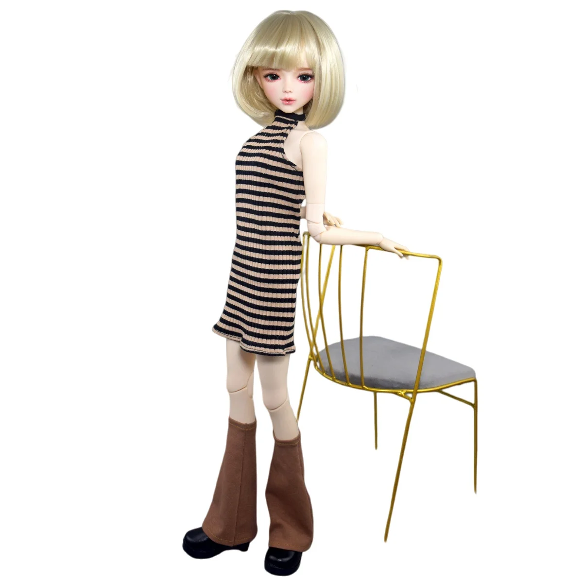 

YUTOTUE 56cm Height Female Doll Green Eyes Changeable Pretty Dress Shoes Wigs Full Set Lifelike