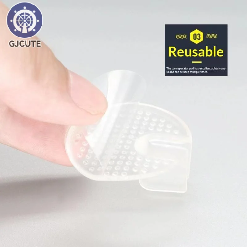 2Pairs Soft Silicone Forefoot Cushion Pads Anti Slip Transparent Toe Protectors For Flip Flops Sandals Shoe Inserts