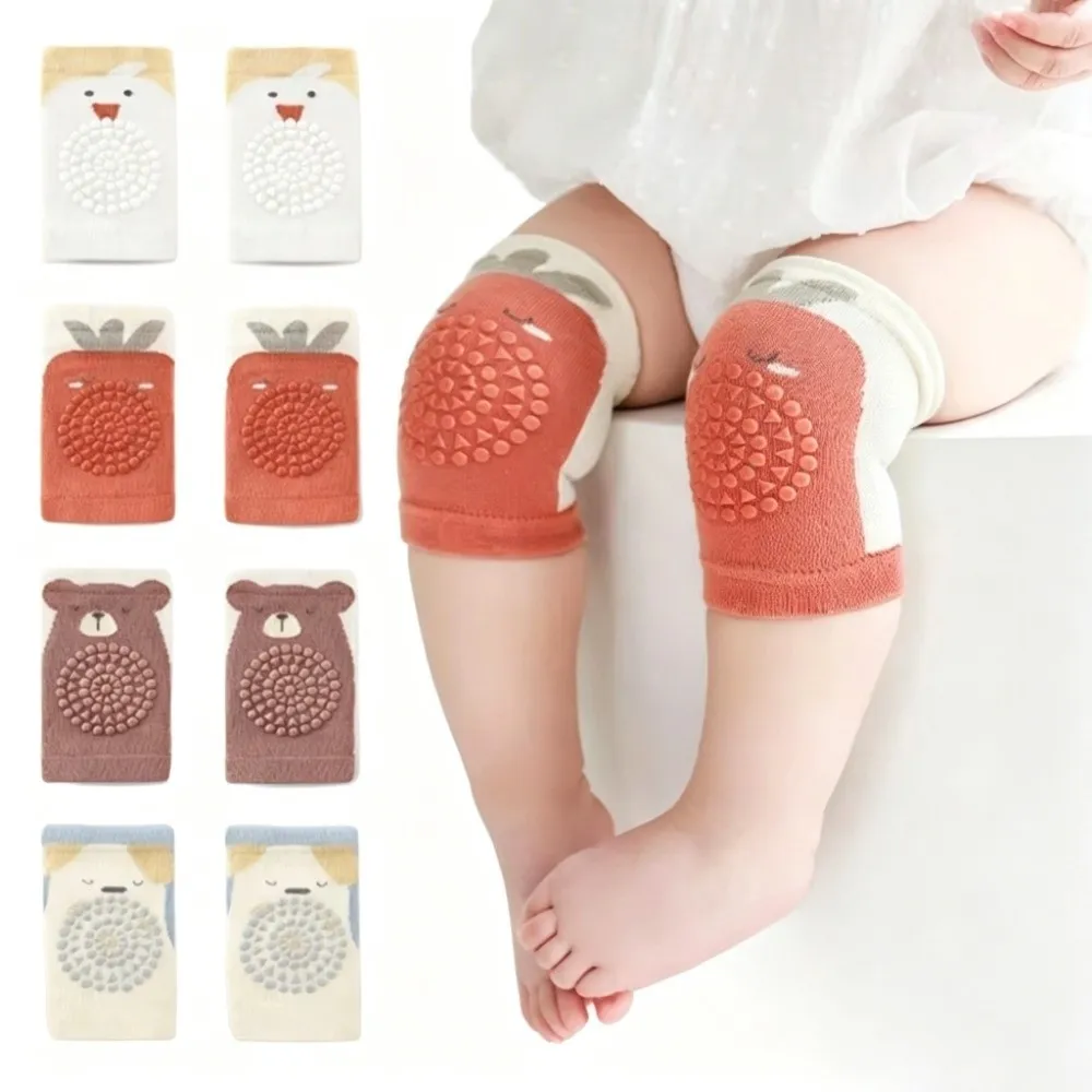 Summer Thin Baby Knee Pads Anti-Slip Cartoon Patterns Infant Knee Protector Safety Protector Soft Knit Cotton Crawling Protector
