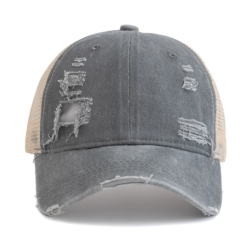 Gorąca wyprzedaż Unisex czapka typu Trucker wiele kolorów zwykła czapka z daszkiem damska męska zmiękczana bawełna w trudnej sytuacji