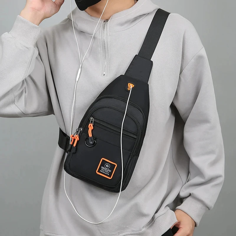 Wasserdichte Sport-Umhängetasche für Herren, Outdoor-Wander- und Fahrrad-Schulter-Brusttasche, lässiger Reise-Sling-Rucksack. – Detail 13