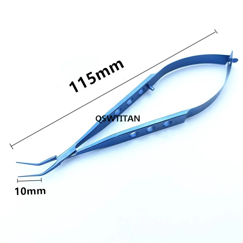 Titanium Jeffe-Blaydes Lens Forceps 30 degree  115mm long Ophthalmic  surgical instrument