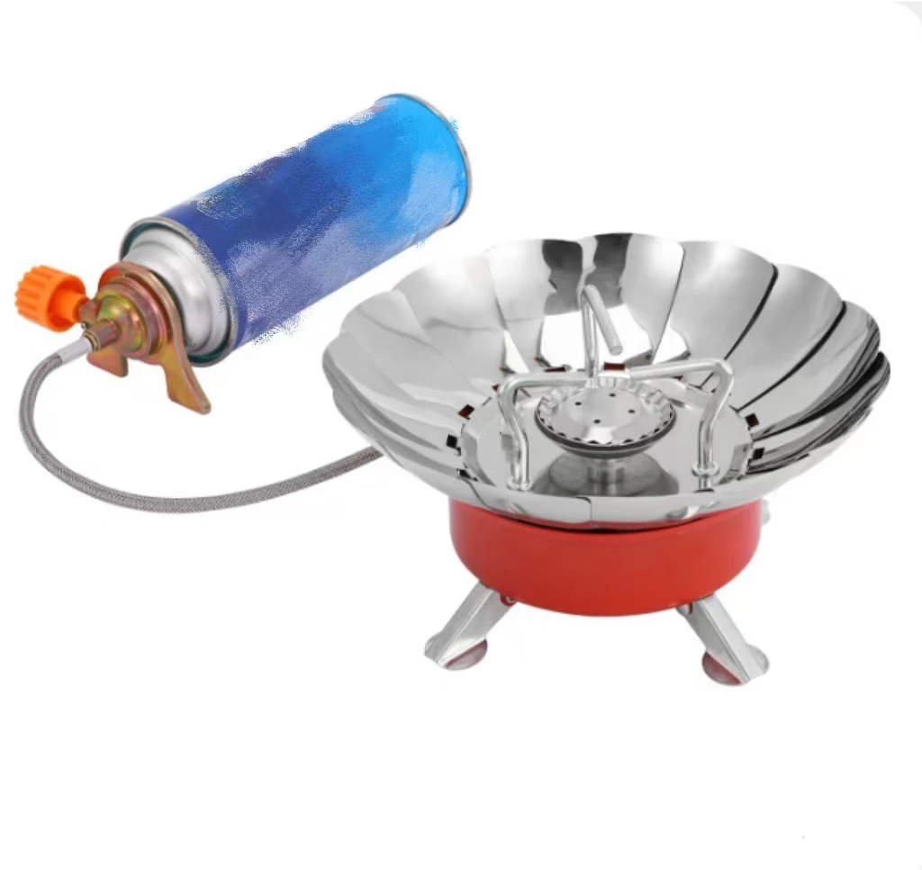 Outdoor Portable Cooking Stove Stainless Steel Construction Wind Resistant for Reliable Use on Camping and Fishing