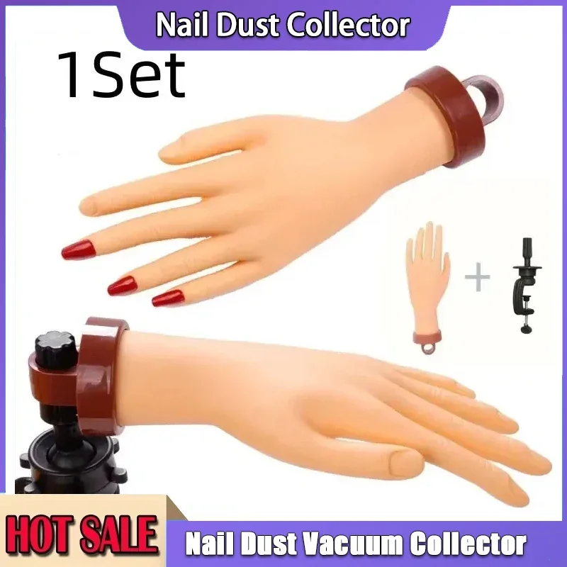 

1 комплект, накладная рука для дизайна ногтей, гибкая, мягкая, регулируемая, пластиковая, для практики, протезическая модель, тренировочный дисплей, маникюрный инструмент