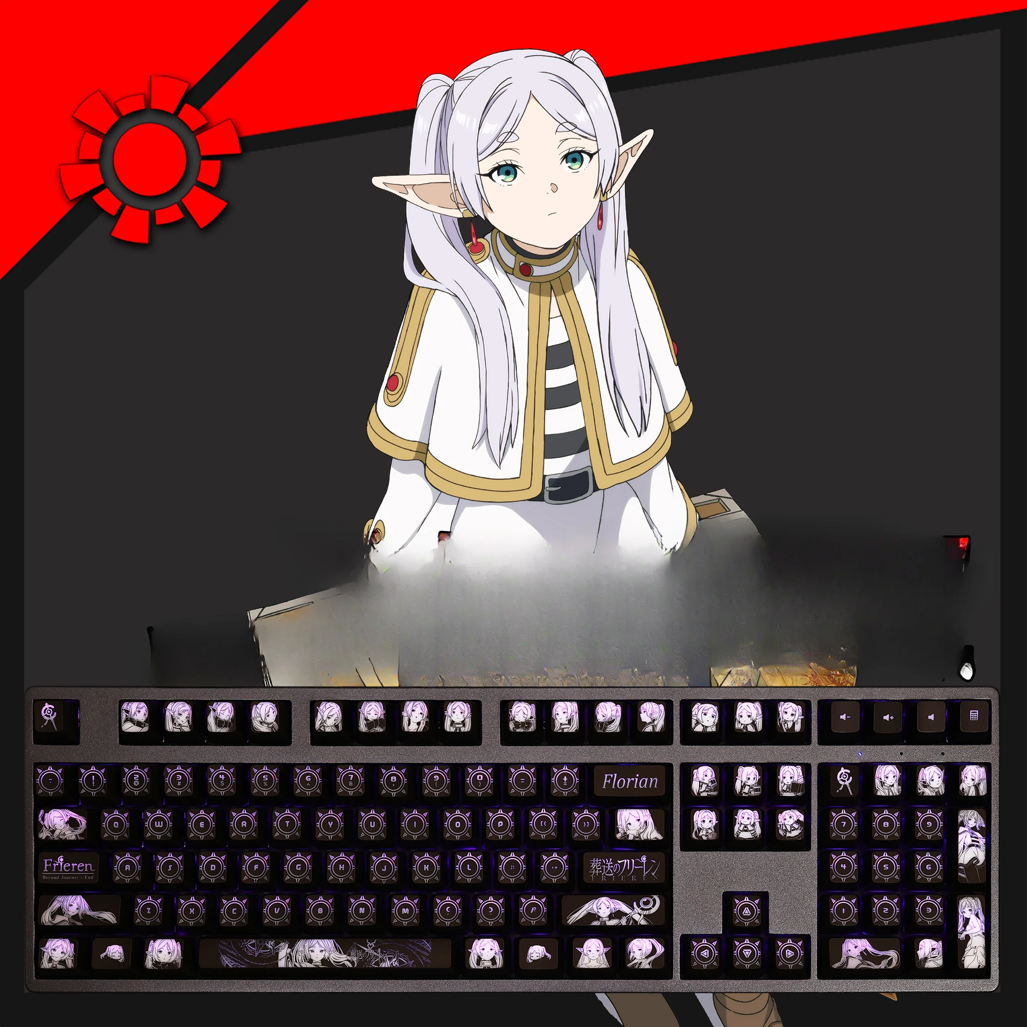 

Mifuny Frieren - Beyond Journey's End Keycaps Custom Retro CNC Keycap Translucency Esport Coating OEM for mechanical keyboard