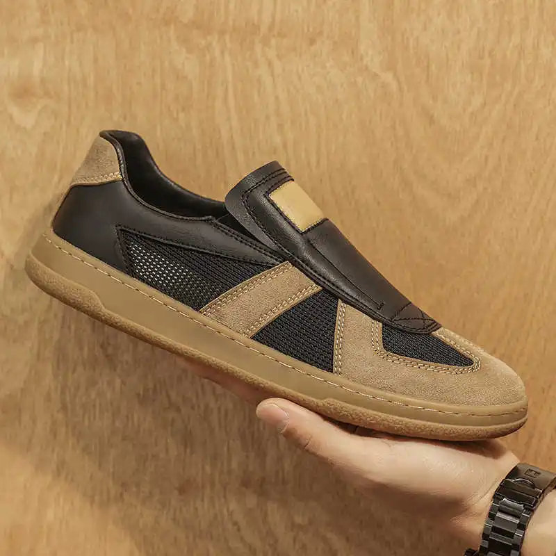 

Мужские повседневные кроссовки-мокасины с высоким верхом, весенние спортивные кеды 2025 года для активного отдыха, технологичные теннисные туфли
