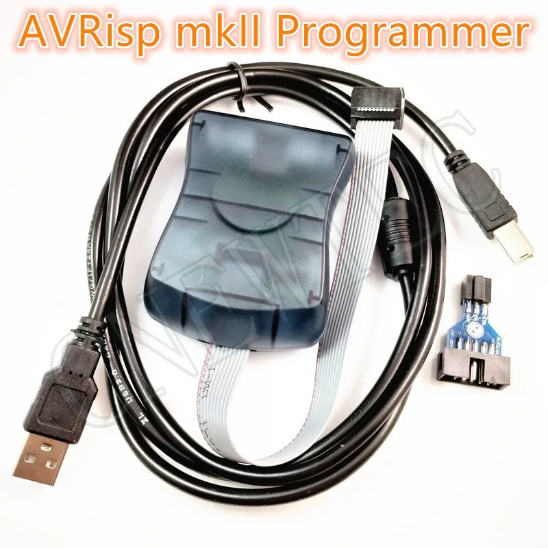 AVRISP Mkii XPII mk2 USB In-System Programmer Supports AVR Studio 4&5&6&7 WinXP/Win7/Win8/Win9/Win10/Win11