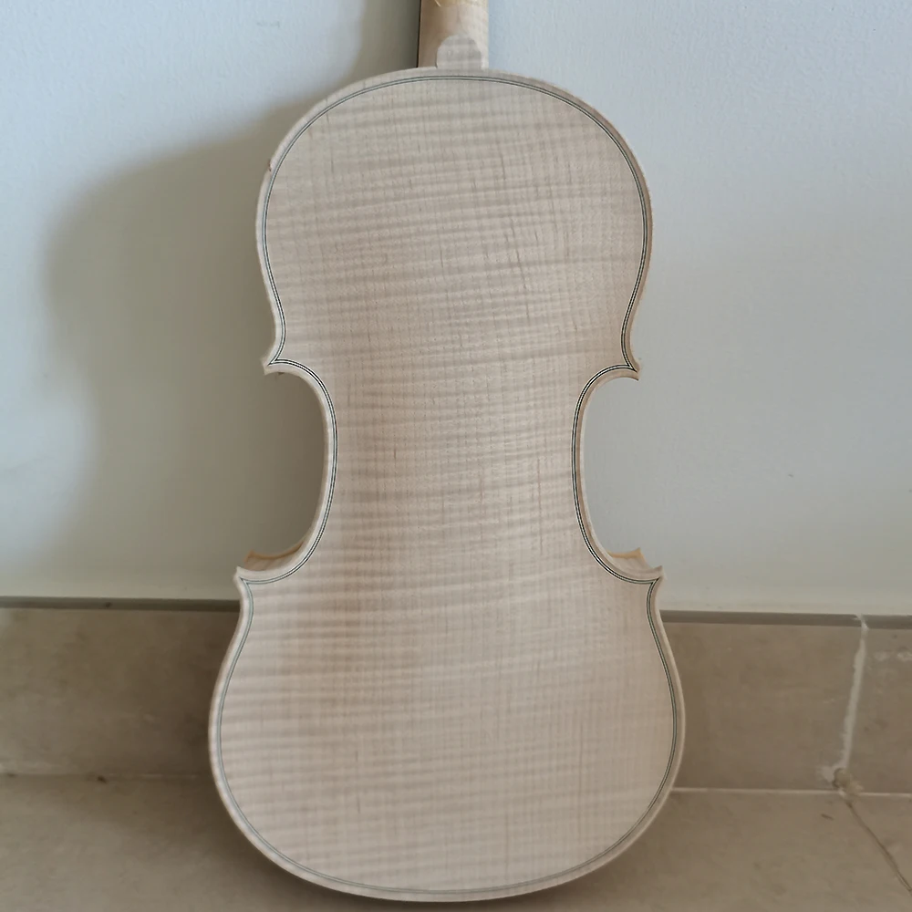 

Maple white embryo unfinished white maple wood violin 4/4 3/4 solid wood DIY white violin Accessories with ebony fingerboard