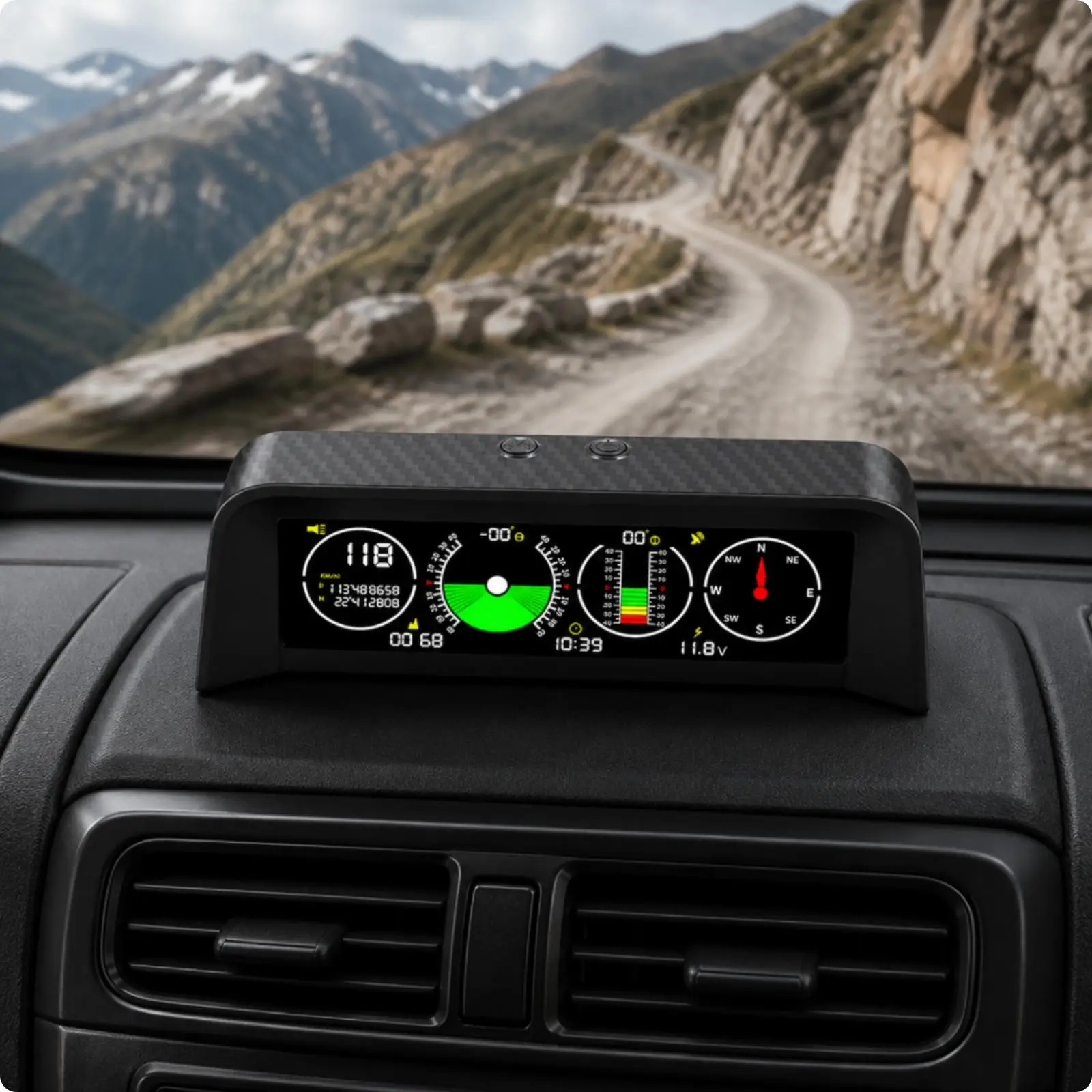GPS HUD Head Up Display Car Dashboard Projector with Speed Direction Voltage Time for Automotive Use