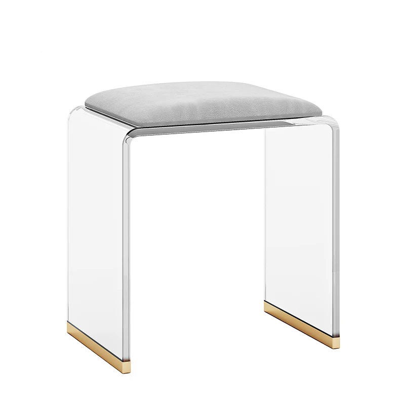 

Factory Price Acrylic Crystal Bench Furniture Chair Stool Ottoman Stool Clear Acrylic Stool