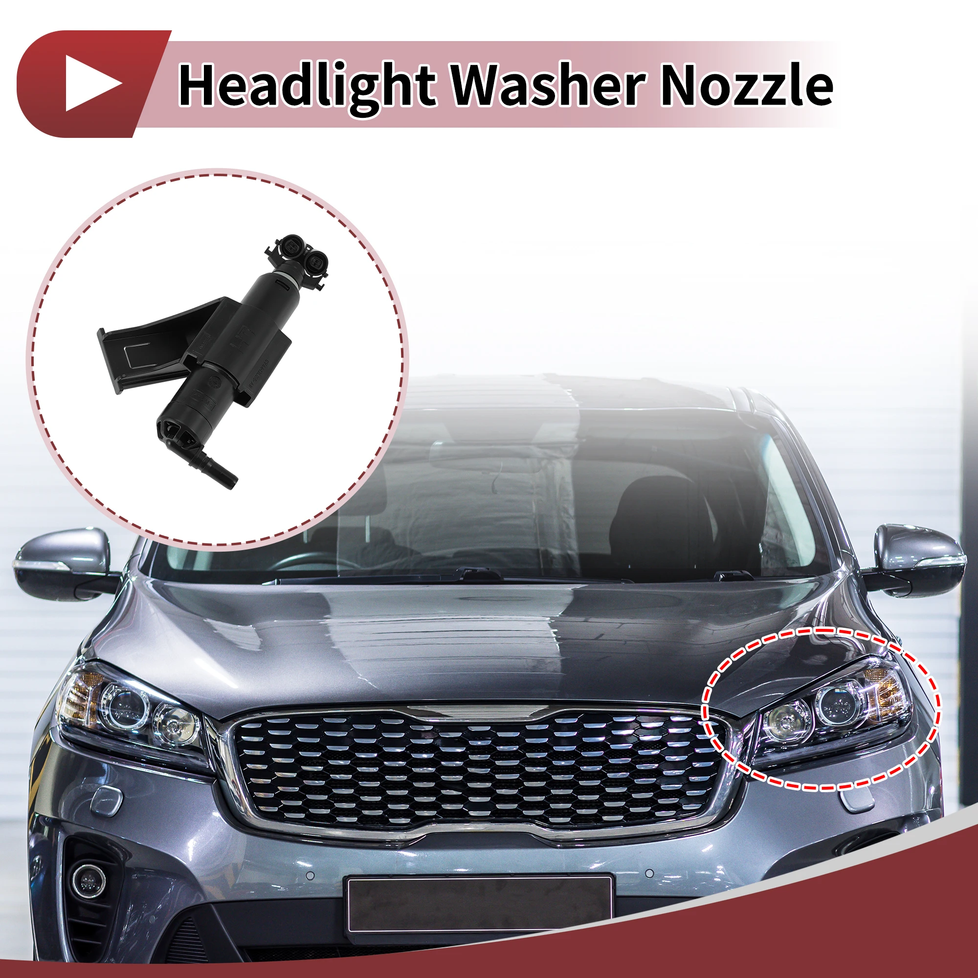 UXCELL Front Driver Side Headlight Washer Nozzle for Ford Kuga MK2 2012-2015 1 Pcs