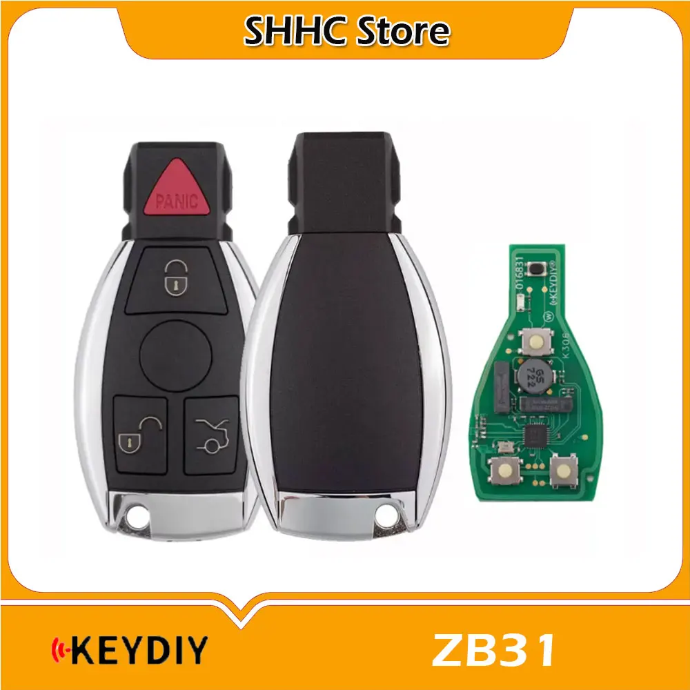 

KEYDIY KD ZB31 Universal Smart Remote Key 3+1 Buttons for Mercedes Benz Type Car Key for KD-X2 / KD-MAX Key Tool Programmer