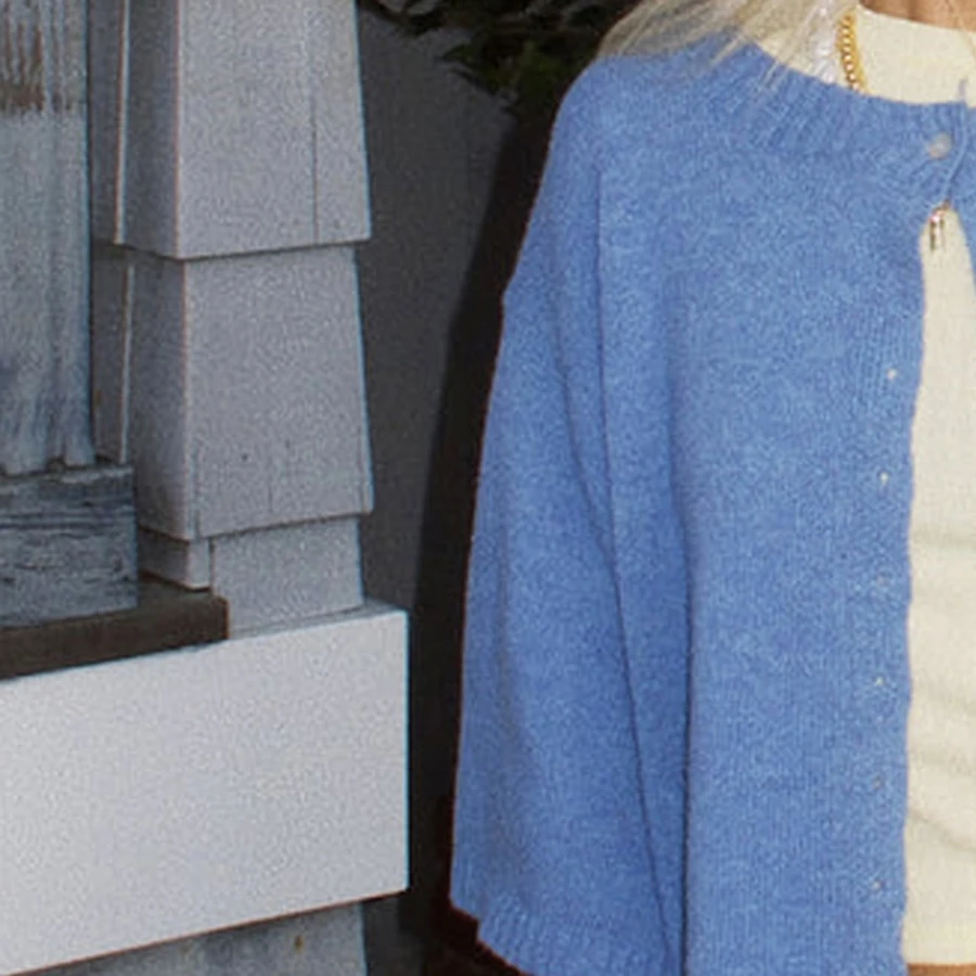 

Women Fashion Button Cardigan Solid Color Buttons Front Elbow Sleeve Sweater Fall Casual Soft Knit Coat