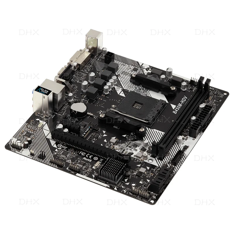 For ASROCK B450M-HDV R4.0 AMD B450 Motherboard AM4 Support Ryzen 5