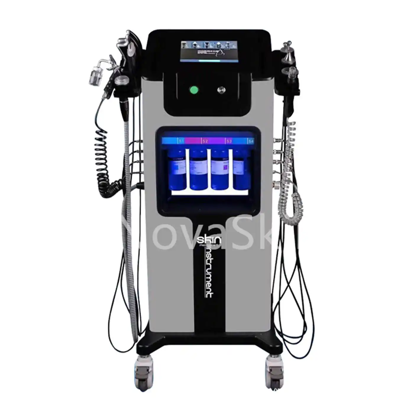 Professional 8 in 1 Oxygen Facial Galvanic Facial Machine Whitening Face cleansing Blackhead removal Aqua Peeling Facial Machin