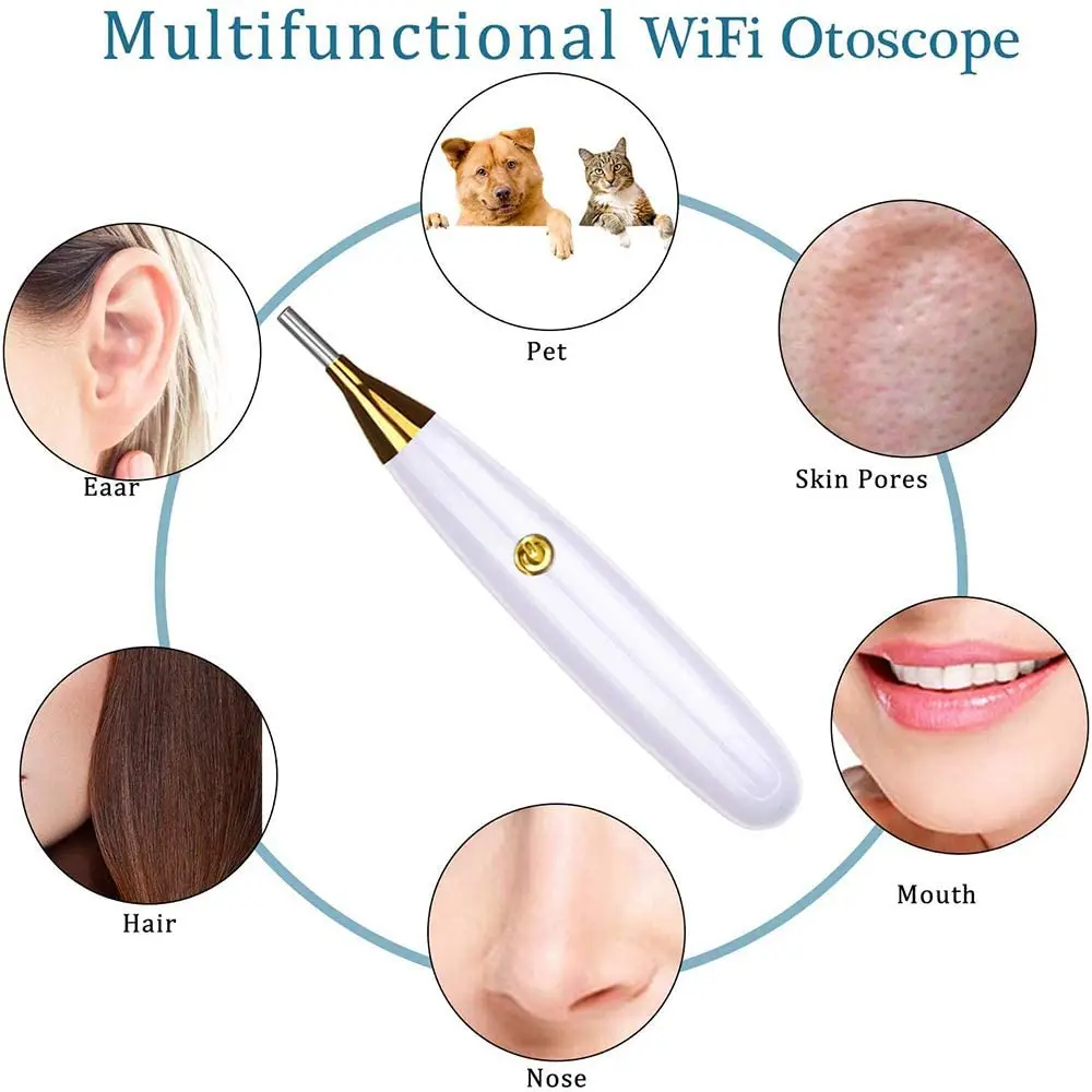 3.9mm 720P  WIFI Visual Ear Pick Endoscope Wireless Otoscope Earscope Cleaner Digital Microscope For Hair Nose Skin Check