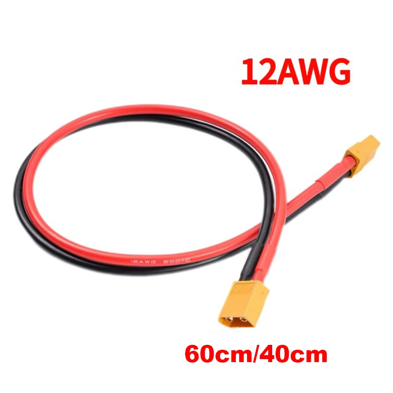 XT60 ذكر أنثى كابل موصل البطارية الموازية 40/60 سنتيمتر 12AWG سلك السيليكون ذكر إلى أنثى كابل ل RC الطائرة بدون طيار محرّك القارب #6