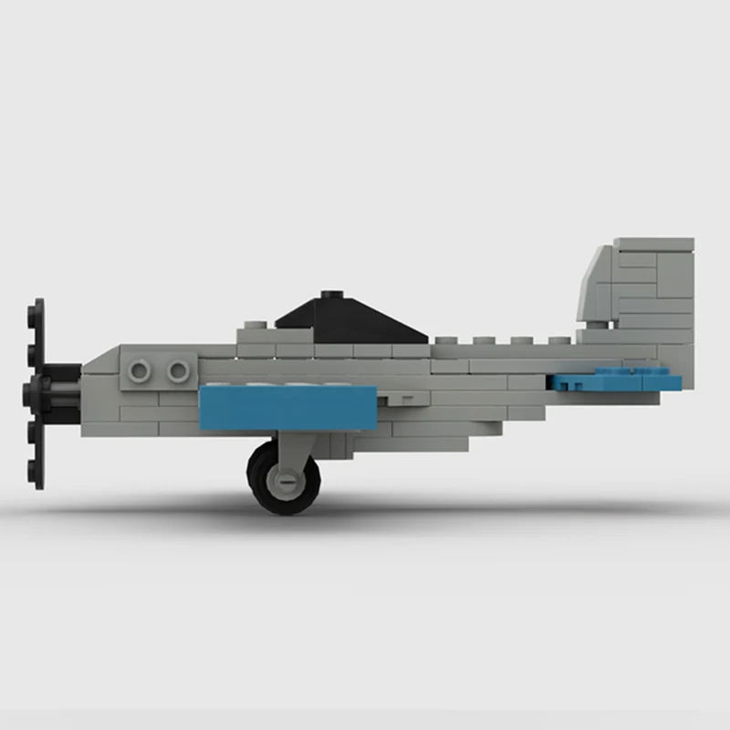 مايكرو P-51D موستانج WW2 الطائرات المقاتلة العسكرية نموذج MOC قوالب بناء معدات الحرب وحدات التكنولوجيا هدايا ألعاب أطفال البدلة
