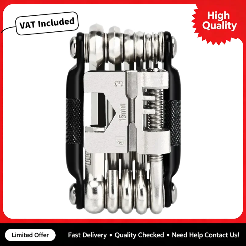 Outil multifonction pour vélo 11 en 1, outil de réparation de vélo, coupe-chaîne, clé hexagonale Allen, tournevis, outil de maintenance compact et portable pour vélo de montagne, vélo de route, VTT, réparation quotidienne à domicile